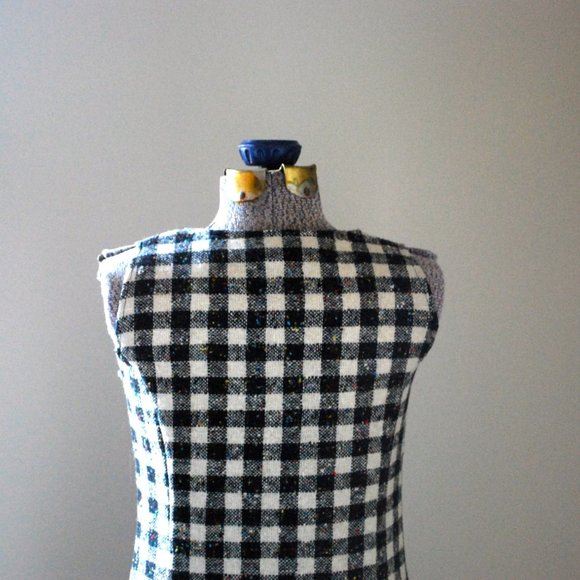 Black & White checkered Wool tweed jumper - Picture 9 of 12